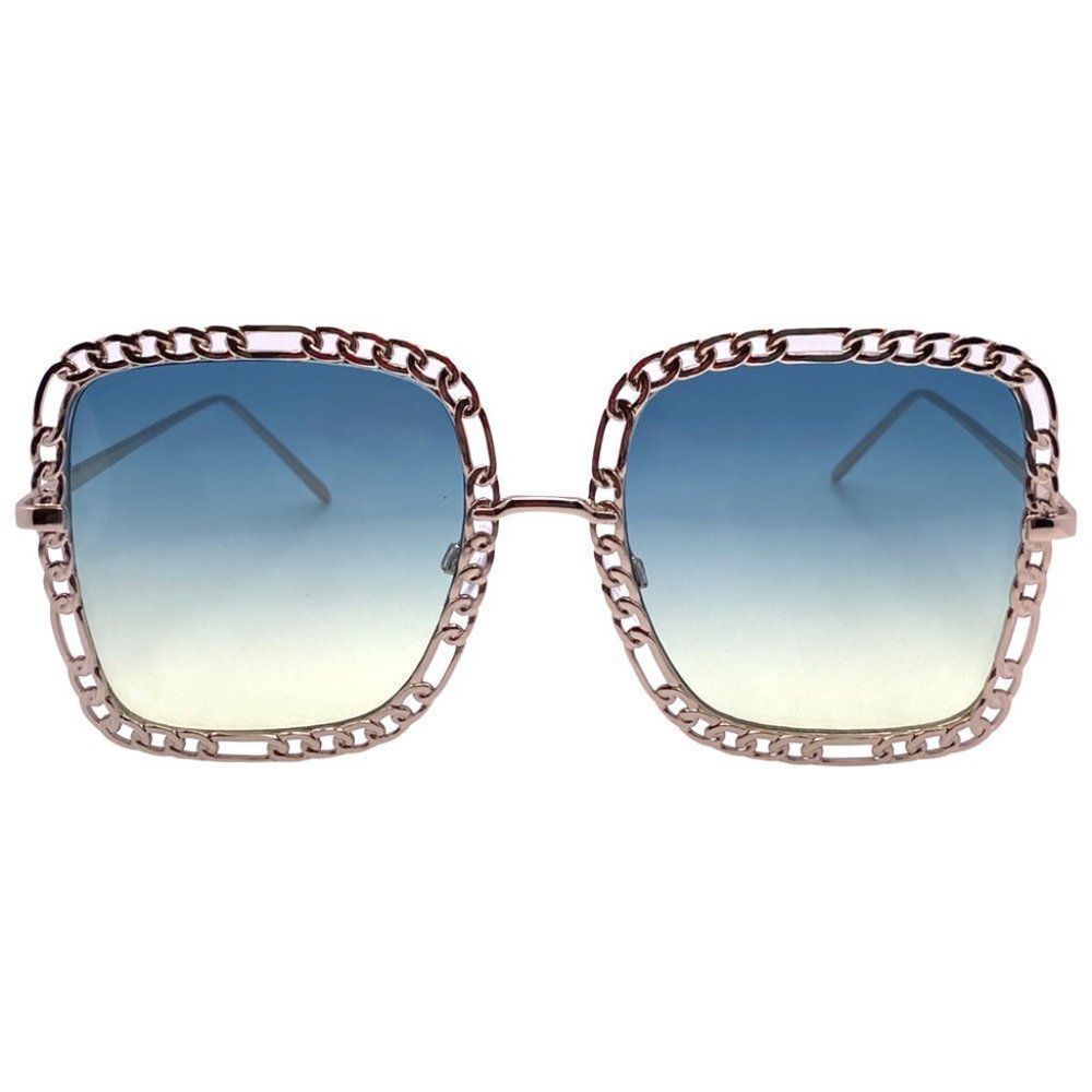 6162 | Green/Yellow Ladies Square Sunglasses